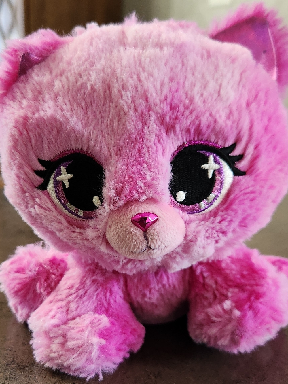 Gund P.Lushes Pets Gem Stars Duchess Purrnel Pink Kitty Cat Representing June